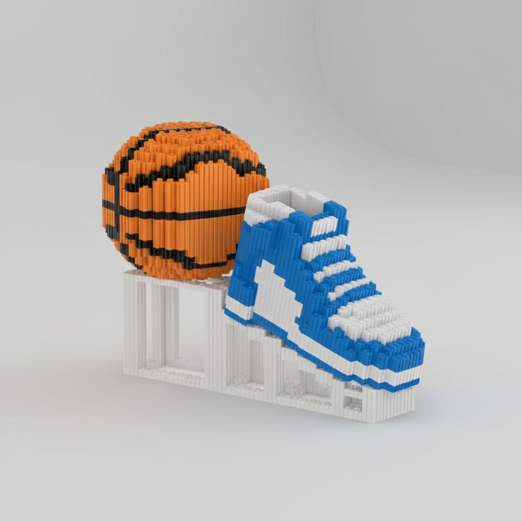 Basketbal schoen & bal | Bouwsteentjes