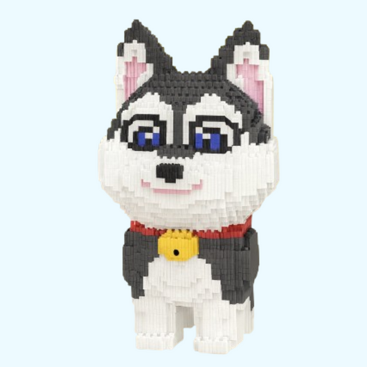 Husky met Halsband | Bouwsteentjes