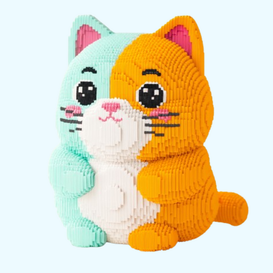 MEGA gekleurde kat | Bouwsteentjes