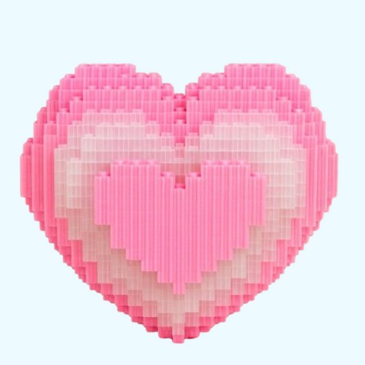 Roze hart | Bouwsteentjes