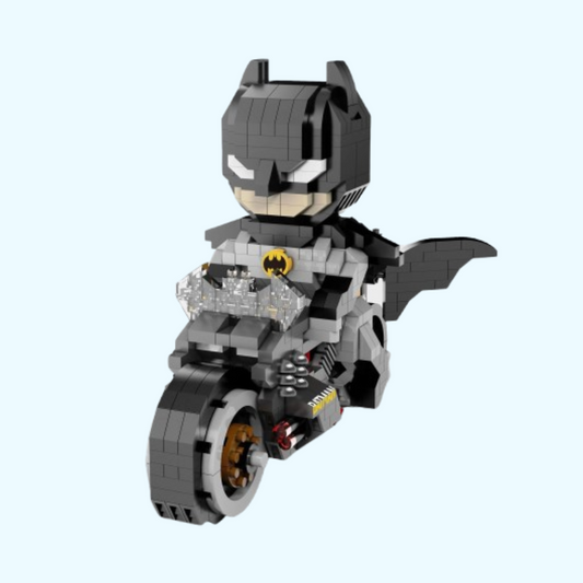 Stoere superheld op motor | Bouwsteentjes | Morgen in huis