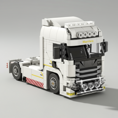 Witte truck | Bouwsteentjes