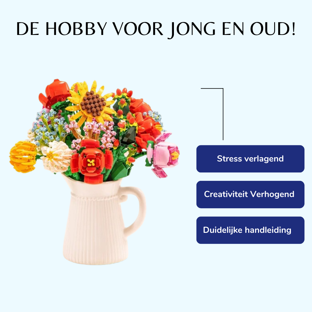 Vrolijk bos bloemen | Bouwsteentjes