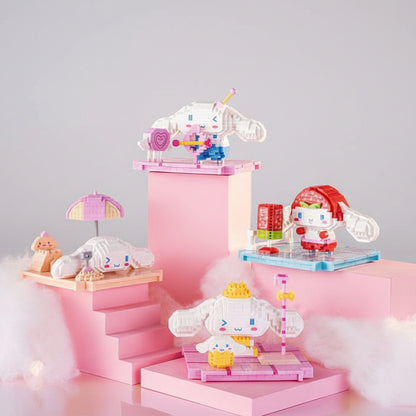 Witte hond met kroon | Bouwsteentjes