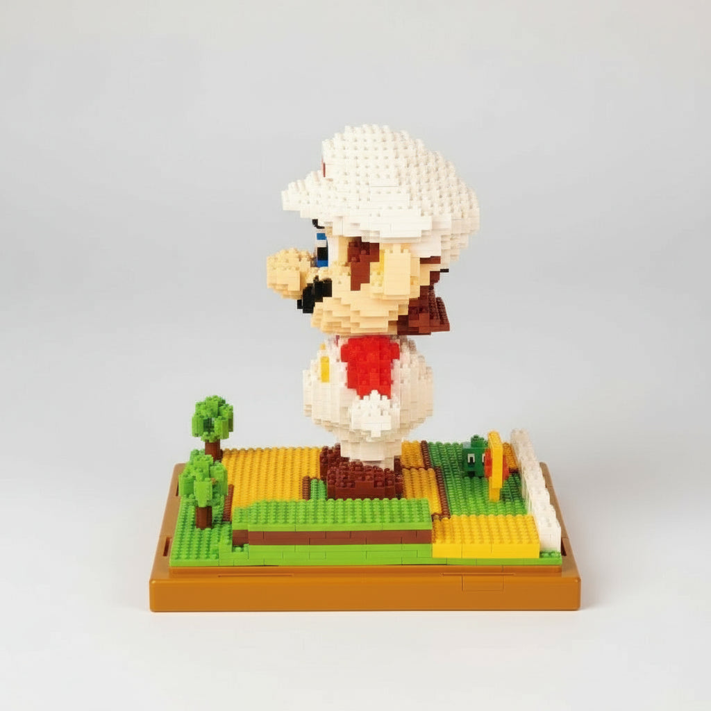 Witte Loodgieter op bouwplaat | Bouwsteentjes