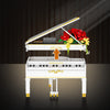 Witte Piano Met Rozen Bouwblokjes