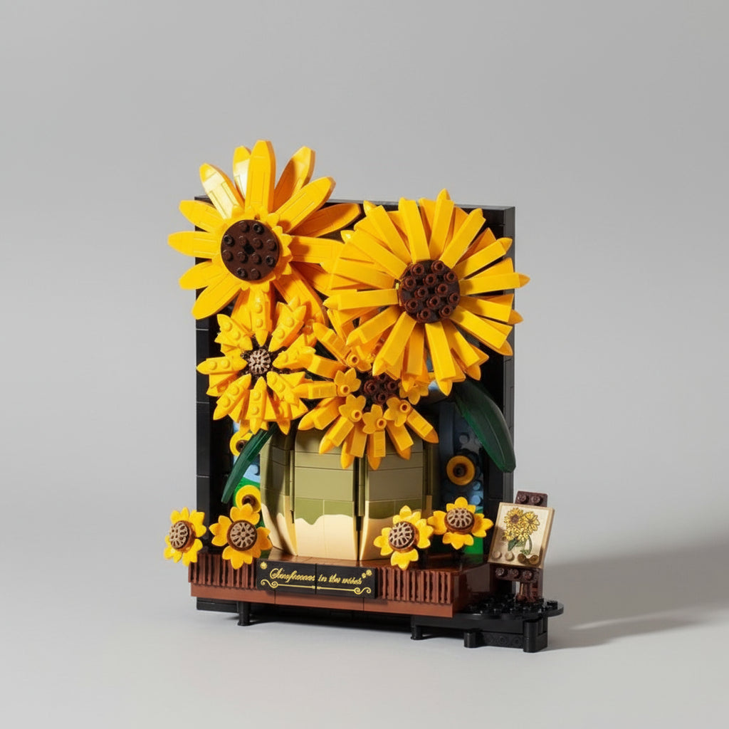 Zonnebloemen Fotolijst Bouwblokjes